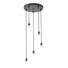 Federico 5 Light G9 Black Adjustable Cluster Pendant (Frame Only)