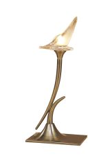 Flavia Table Lamp 1 Light G9, Antique Brass