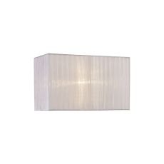 Florence Rectangle Organza Shade, 380x190x230mm, White, For Table Lamp