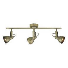 Fothergill 3 Light GU10 Antique Brass Adjustable Spot Bar Ceiling Light