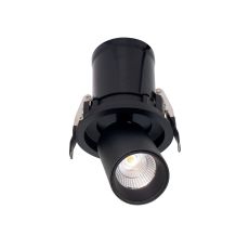 Garda Retractable Recessed Swivel Spotlight, 7W, 3000K, 610lm, Black, Cut Out 84mm, Driver Included, Driver Included, 3yrs Warranty