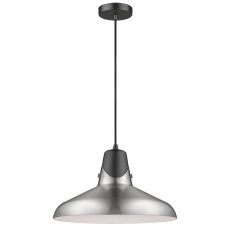 Ontario 1 Light Adjustable Satin Nickel E27 Pendant