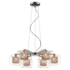 Zante 6 Light G9 Pendant Adjustable Copper