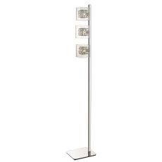 Zante 3 Light Floor Lamp G9 Polished Chrome, Double Insulated With In-Line Foot Switch