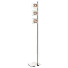 Zante 3 Light Floor Lamp G9 Copper, Double Insulated With In-Line Foot Switch