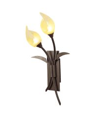 Holland Wall Lamp Switched 2 Light G9, Brown/Black Oxide