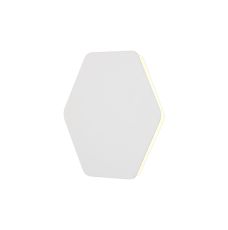 Horsley Magnetic Base Wall Lamp, 12W LED 3000K 498lm, 20/19cm Horizontal Hexagonal Centre, Sand White/Acrylic Frosted Diffuser