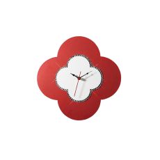 (DH) Infinity Flower Clock Red/White