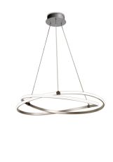 Infinity Pendant 60W LED 3000K, 4500lm, Dimmable Silver/Polished Chrome/White Acrylic, 3yrs Warranty