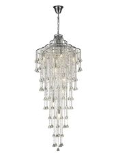 Inina Tall Pendant 9 Light E14 Polished Chrome/Crystal Item Weight: 17kg