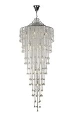 Inina Tall Pendant 15 Light E14 Polished Chrome/Crystal Item Weight: 29.7kg