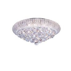 Iris Flush Ceiling Round 8 Light E14 Polished Chrome /Crystal