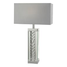 Dar ITA4250 Iralia Single Table Lamp Crystal/Polished Chrome With Shade Finish 