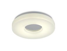Joop IP44 18W LED Medium Flush Ceiling Light, 4000K 1400lm CRI80, Polished Chrome With Opal White Acrylic Diffuser