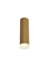 Jovis 1 Light 20cm Surface Mounted Ceiling GU10, Champagne Gold/Acrylic Ring