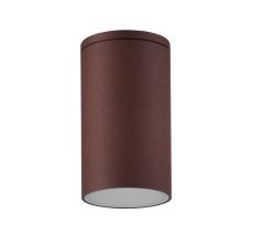 Kandanchu Tall Round Ceiling Spotlight, 1 x GU10, IP54, Rust Brown, 2yrs Warranty