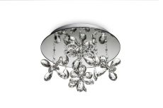 Kawai Ceiling Light 30cm Round 12W LED 4000K, 970lm, Polished Chrome / Crystal, 3yrs Warranty