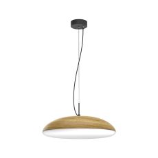 Kazz Pendant 50cm Round, 6 x E27 (Max 20W LED), Wood