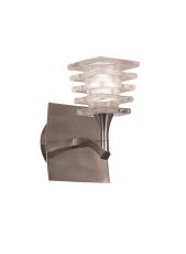 Keops Wall Lamp Switched 1 Light G9, Satin Nickel