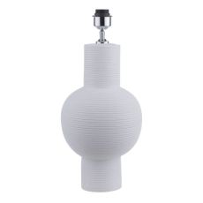 Kiara 1 Light E27 Ceramic White Table Lamp With Inline Switch (Base Only)
