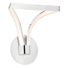 Killian 1 Light 13W Integrated LED Polished Chrome Wall Light With Pull Cord Switch With Acrylic Diffuser