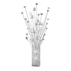 (DH) Koil Floor Lamp 7 Light G4 Aluminium/White/Crystal, NOT LED/CFL Compatible