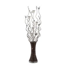 (DH) Kristal Floor Lamp 7 Light G4 Polished Chrome/Coffee/Silver/Crystal, NOT LED/CFL Compatible