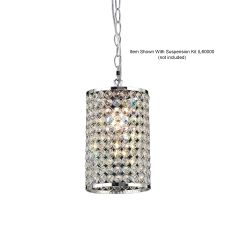 Kudo Cylinder Non-Electric SHADE ONLY Polished Chrome/Crystal