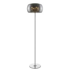 Alfred 4 Light G9 Double Insulated, With In-Line Foot Switch Polished Chrome Floor Lamp