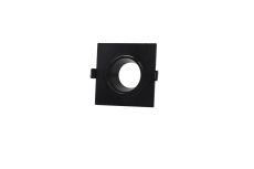 Lamborjini Flush Spotlight Square, 1 x GU10 (Max 12W), Black, Cut Out: 75mm, Lampholder Included