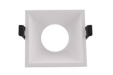 Lamborjini Funnel 45°, 85mm Cut Out, Spotlight Square, 1 x GU10 (Max 12W), White, Lampholder Included