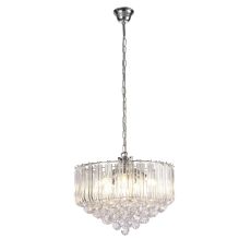 Lana Pendant With Acrylic Spheres, 5 Light E14 Polished Chrome Finish