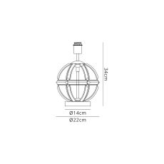 Meteor Round Table Lamp, 1 Light E27, Polished Nickel