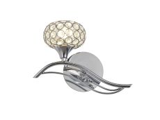 Leimo Wall Lamp Switched 1 Light G9 Left Polished Chrome/Crystal