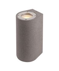 Jeno Round Wall Lamp, 2 x GU10 (Max 12W), IP65, Grey Concrete, 2yrs Warranty