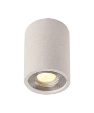 Jeno Round Spotlight, 1 x GU10 (Max 12W), IP65, White Concrete, 2yrs Warranty