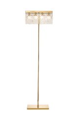 Norma 50x15cm Rectangular Floor Lamp, 4 Light E14, Gold / Crystal