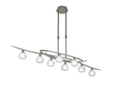 Loop Rectangular Telescopic 8 Light G9 ECO Line, Satin Nickel