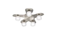 Loop Flush Ceiling 5 Light G9 ECO, Satin Nickel