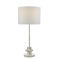 Dar LYD4250 Lydian Single Table Lamp Crystal/Marble With Shade Finish 