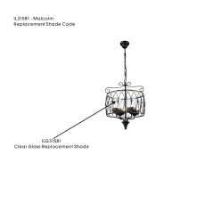 Malcolm Clear Replacement Glass Shade For IL31581
