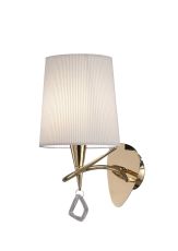 Mara Wall Lamp Switched 1 Light E14, French Gold With Ivory White Shade