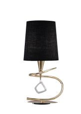 Mara Table Lamp 1 Light E14 Small, French Gold With Black Shade