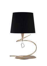 Mara Table Lamp 1 Light E14 Large, French Gold With Black Shade