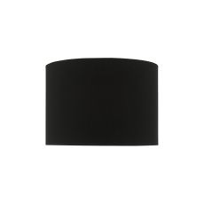 Max E27 Black Cotton 25cm Drum Shade (Shade Only)
