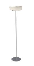 Mediterraneo Floor Lamp 2 Light E27, Polished Chrome / Frosted White Glass