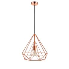 Rockfordn 1 Light E27 Adjustable Pendant Copper