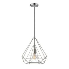 Rockfordn 1 Light E27 Adjustable Satin Nickel Pendant