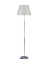 Miss Floor Lamp 3 Light E27, Gloss White/Polished Chrome