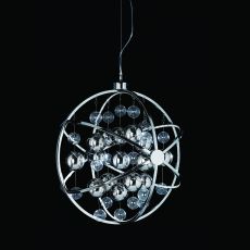 Endon MUNI-CH-L Muni Single LED Pendant Polished Chrome Plate With Clear/Frosted Finish